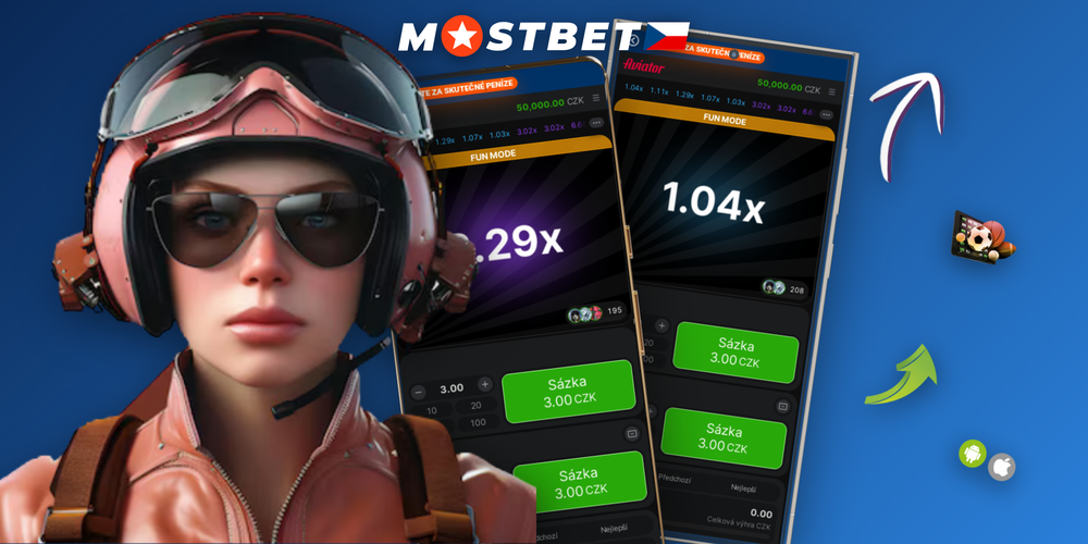 Herní rozhraní Aviator v Mostbet kasinu s křivkou multiplikátoru 3.78x a panely sázek