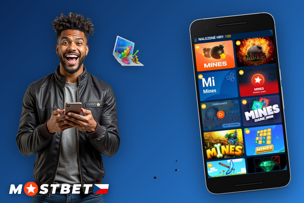 Mřížka Mostbet Mines s pěti minami a rostoucím multiplikátorem 3,5×