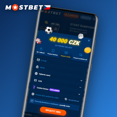 Registrace na Mostbet přes telefonní číslo a potvrzovací SMS kód